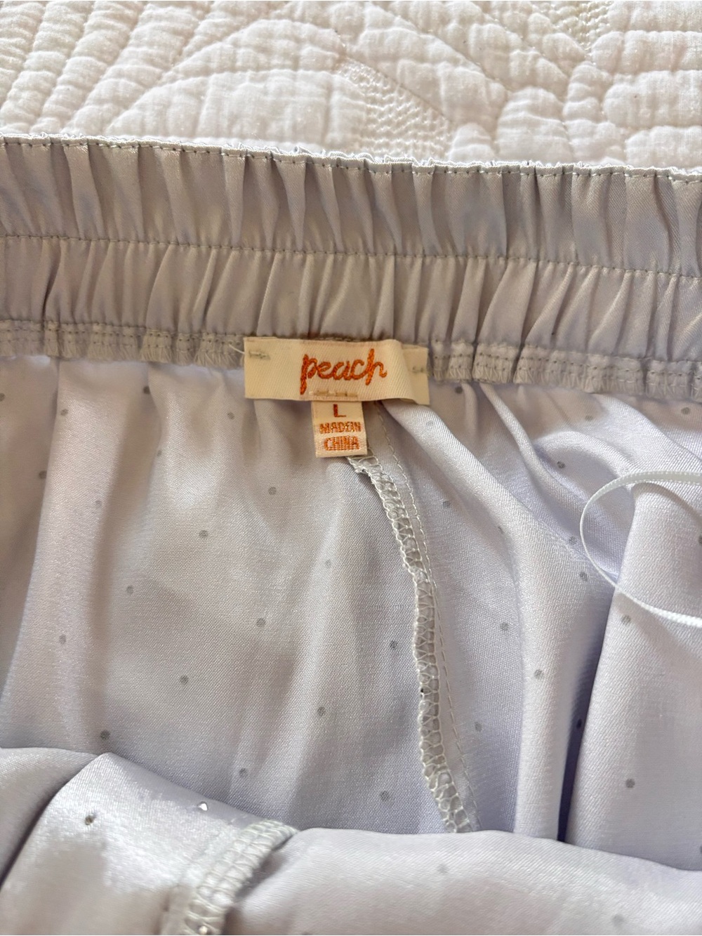 Peach Couture silver Satin Wide-Leg Pants - Picture 5 of 7